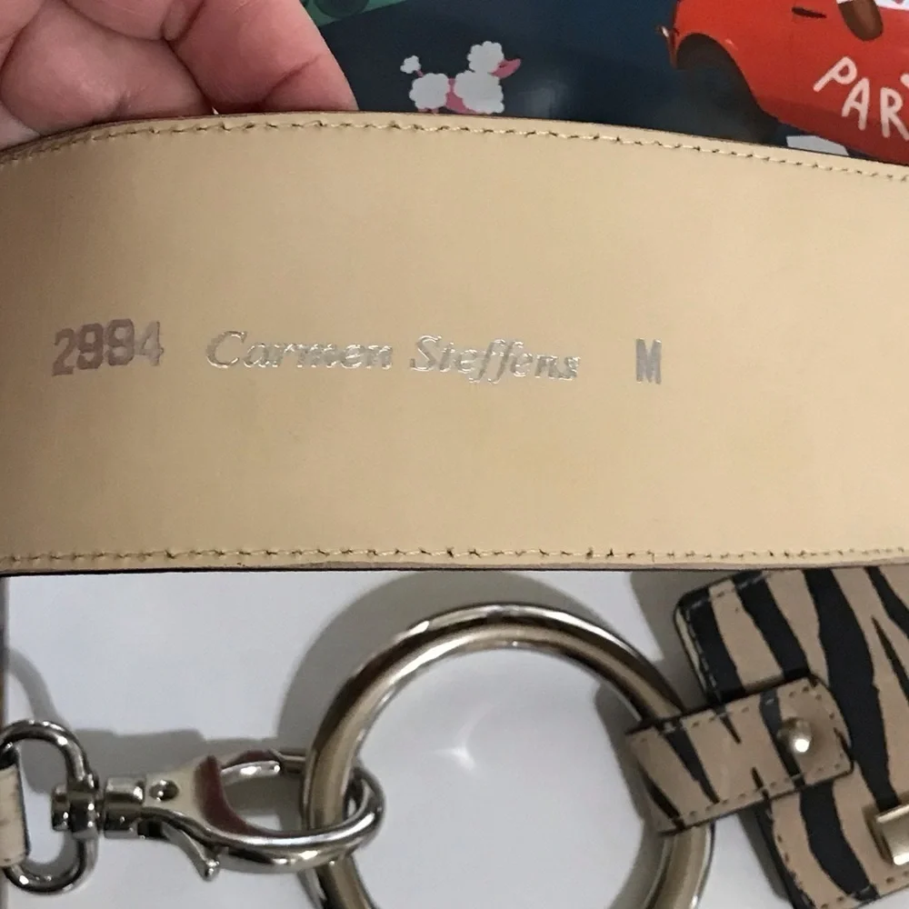 Y2K Carmen Steffens Zebra Print Adjustable Belt